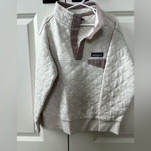 Patagonia Kids cotton quilt snap-t pullover quilted sweatshirt size small 7-8